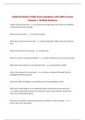 California Notary Public Exam Questions with 100&percnt; Correct Answers &vert; Verified Solutions