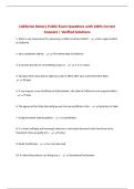 California Notary Public Exam Questions with 100&percnt; Correct Answers &vert; Verified Solutions