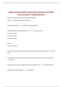BUNDLE FOR California Notary EXAMS ALL  Questions with 100&percnt; Correct Answers &vert; Verified Solutions