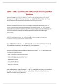 CIPM &ndash; IAPP &vert; Questions with 100&percnt; correct Answers &vert; Verified Solutions