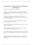 Colorado Notary Exam Questions with 100&percnt; Correct Answers &vert; Verified Solutions