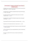 CP2 Final Exam - Questions with 100&percnt; Correct Answers &vert; Verified Solutions