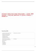 Illinois State Fire Exam Study Guide &ndash; Verified Questions & Correct Answers