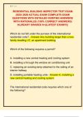 RESIDENTIAL BUILDING INSPECTOR TEST EXAM  2025&sol; 2026 ACTUAL EXAM COMPLETE EXAM  QUESTIONS WITH DETAILED VERIFIED ANSWERS  WITH RATIONALES &lpar;100&percnt; CORRECT ANSWERS&rpar;  &sol;ALREADY GRADED A&plus;&vert;&vert;LATEST EXAM&excl;&excl;&excl;&vert;&vert; 