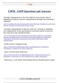 CIPM - IAPP Questions and Answers