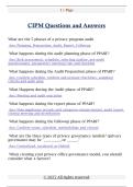CIPM Questions and AnswersCIPM Questions and Answers