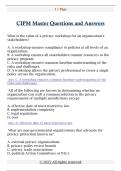 CIPM Master Questions and Answers