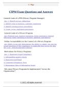CIPM Exam Questions and Answers