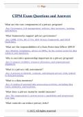 CIPM Exam Questions and Answers CIPM Exam Questions and Answers 