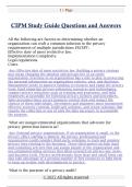 CIPM Study Guide Questions and Answers 