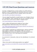CIT 293 Final Exam Questions and Answers