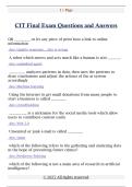 CIT Final Exam Questions and Answers