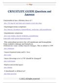 CRNI STUDY GUIDE Questions and  Answers