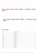 Most Common English Words &lpar;2000&rpar; &ndash; Vocabulary Study Guide