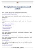 CT Septic License Exam Questions and  Answers 