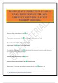 MAINE STATE INSPECTION CLASS A EXAM QUESTIONS WITH 100&percnt; CORRECT ANSWERS &vert; LATEST VERSION 2025&sol;2026&period;