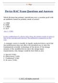 Device RAC Exam Questions and Answers