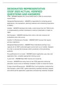 DESIGNATED REPRESENTATIVE OSSF 2025 ACTUAL VERIFIED QUESTIONS AND ANSWERS