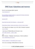 DSE Exam 3 Questions and Answers