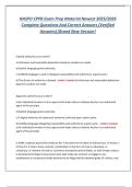 NASPO CPPB Exam Prep Material Newest 2025&sol;2026  Complete Questions And Correct Answers &lpar;Verified  Answers&rpar;&vert;Brand New Version&excl;