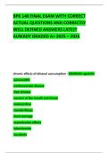 BPK 140 FINAL EXAM WITH CORRECT ACTUAL QUESTIONS AND CORRECTLY WELL DEFINED ANSWERS LATEST ALREADY GRADED A&plus; 2025 &ndash; 2026