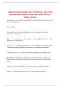 HSPA &lpar;formally IAHCSMM&rpar; CRCST 8TH EDITION - CRCST Final Flashcard Review Questions with 100&percnt; Correct Answers &vert; Verified Solutions