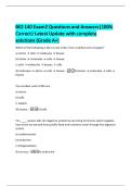 BIO 140 Exam2 Questions and Answers&vert;100&percnt;  Correct&vert; Latest Update with complete  solutions &lpar;Grade A&plus;&rpar; 