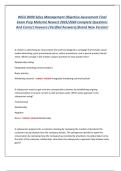 WGU D099 Sales Management Objective Assessment Final  Exam Prep Material Newest 2025&sol;2026 Complete Questions  And Correct Answers &lpar;Verified Answers&rpar;&vert;Brand New Version&excl; 