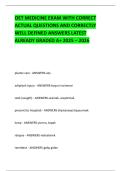 OET MEDICINE EXAM WITH CORRECT ACTUAL QUESTIONS AND CORRECTLY WELL DEFINED ANSWERS LATEST ALREADY GRADED A&plus; 2025 &ndash; 2026