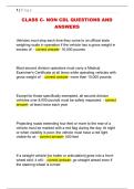 CLASS C- NON CDL QUESTIONS AND  ANSWERS