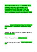 NAUI INSTRUCTOR SCHOOL EXAM WITH CORRECT ACTUAL QUESTIONS AND CORRECTLY WELL DEFINED ANSWERS LATEST ALREADY GRADED A&plus; 2025 &ndash; 2026