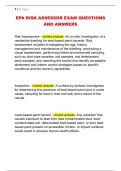 EPA RISK ASSESSOR EXAM QUESTIONS  AND ANSWERS