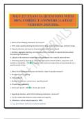 MGT 227 EXAM 3A QUESTIONS WITH 100&percnt; CORRECT ANSWERS &vert; LATEST VERSION 2025&sol;2026