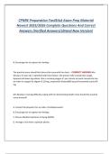 CPNRE Preparation YardStick Exam Prep Material  Newest 2025&sol;2026 Complete Questions And Correct  Answers &lpar;Verified Answers&rpar;&vert;Brand New Version&excl; 
