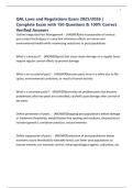 QAL Laws and Regulations Exam 2025&sol;2026 &vert; Complete Exam with 150 Questions & 100&percnt; Correct Verified Answers