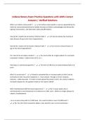 Indiana Notary Exam Practice Questions with 100&percnt; Correct Answers &vert; Verified Solutions