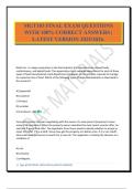 MGT103 FINAL EXAM QUESTIONS WITH 100&percnt; CORRECT ANSWERS &vert; LATEST VERSION 2025&sol;2026&period;