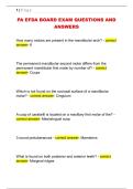 PA EFDA BOARD EXAM QUESTIONS AND  ANSWERS
