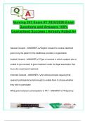 Nursing 243 Exam 1 &lpar;2025&sol;2026&rpar; &ndash; 100 Verified Q&A &ndash; Growth & Development&comma; Pediatric Nutrition&comma; Dehydration&comma; Burns&comma; Asthma&comma; RSV&comma; Cystic Fibrosis