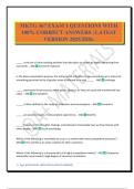 MKTG 367 EXAM 1 QUESTIONS WITH 100&percnt; CORRECT ANSWERS &vert; LATEST VERSION 2025&sol;2026&period;