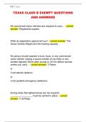 TEXAS CLASS B EXEMPT QUESTIONS  AND ANSWERS