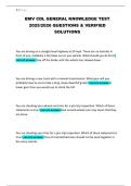BMV CDL GENERAL KNOWLEDGE TEST 2025&sol;2026 QUESTIONS & VERIFIED SOLUTIONS