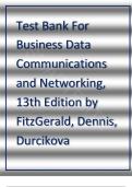 Test Bank For Business Data Communications and Networking&comma; 13th Edition Paperback &ndash; November 15&comma; 2017 by Jerry FitzGerald&vert;&vert;ISBN&colon;9781119441113