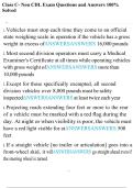 Class C- Non CDL Exam Questions and Answers 100&percnt; Solved