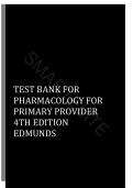Test Bank For Pharmacology for the Primary Care Provider &lpar;Edmunds&comma; Pharmacology for the Primary Care Provider&rpar; 4th Edition by Marilyn Winterton Edmunds&vert;&vert;ISBN&colon;9780323087902