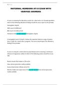 MATERNAL NEWBORN ATI B EXAM WITH VERIFIED ANSWERS