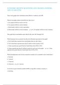 ECONOMIC GROWTH QUESTIONS AND GRADED ANSWERS&comma; 100&percnt; GUARANTEE