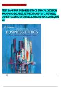 TEST BANK FOR BUSINESS ETHICS ETHICAL DECISION MAKING AND CASES&comma; 13TH EDITION BY O&period; C&period; FERRELL&comma; JOHN FRAEDRICH&comma; FERRELL LATEST UPDATE 2025&sol;2026 A&plus;
