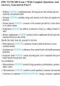 JMU NUTR 280 Exam 1 With Complete Questions And Answers&comma; Guaranteed Pass&excl;&excl;&excl;