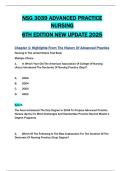NSG 3039 ADVANCED PRACTICE NURSING 6TH EDITION NEW UPDATE 2025